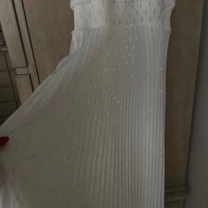 Never worn White House Black Market white sheer dress size 8